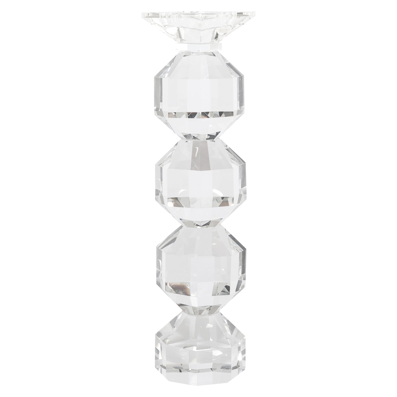 Candle holder Safia clear transparent large