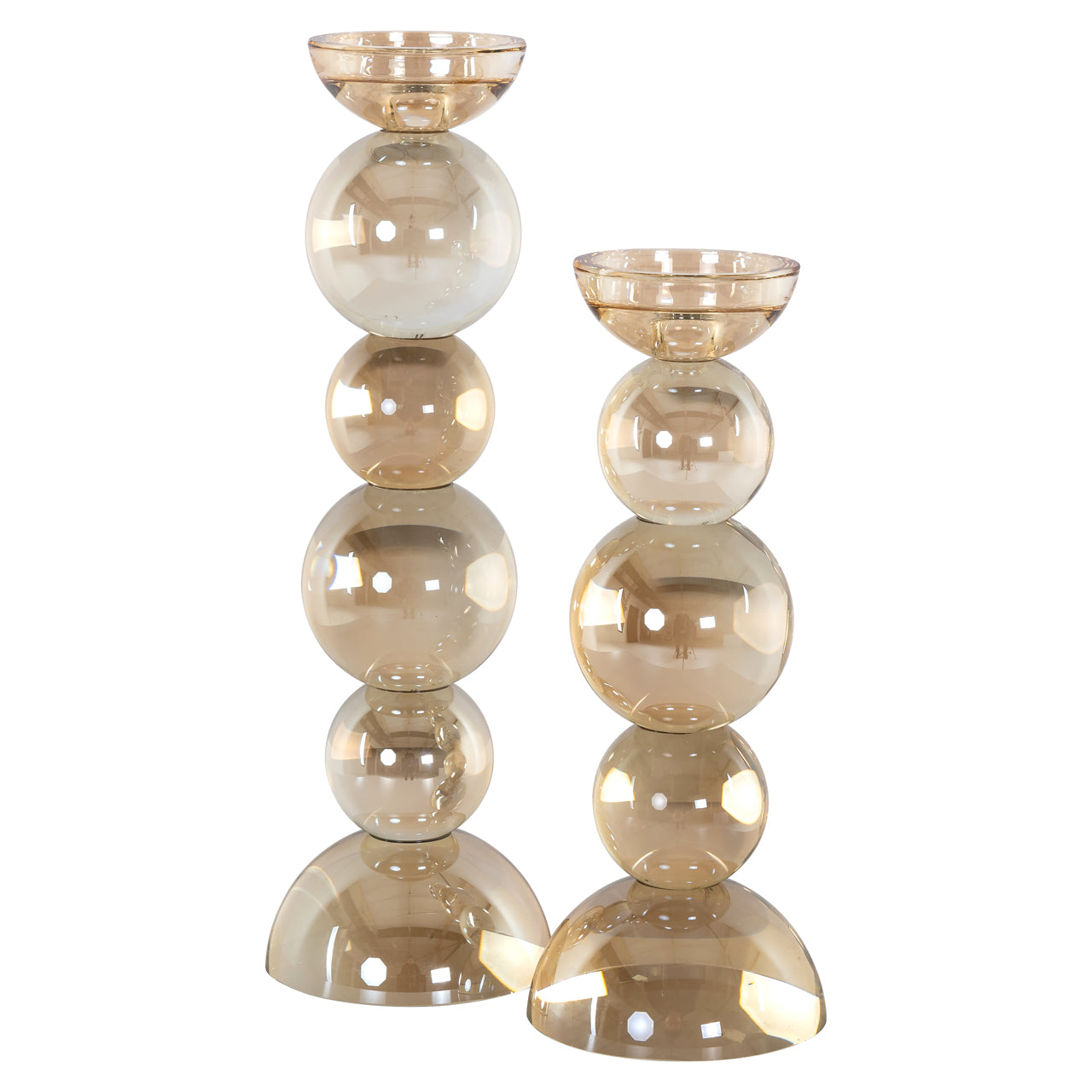 Candle holder Emie brown small