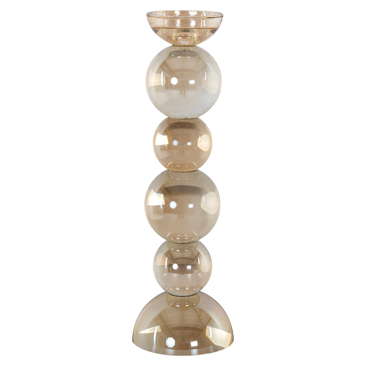 Candle holder Emie brown large