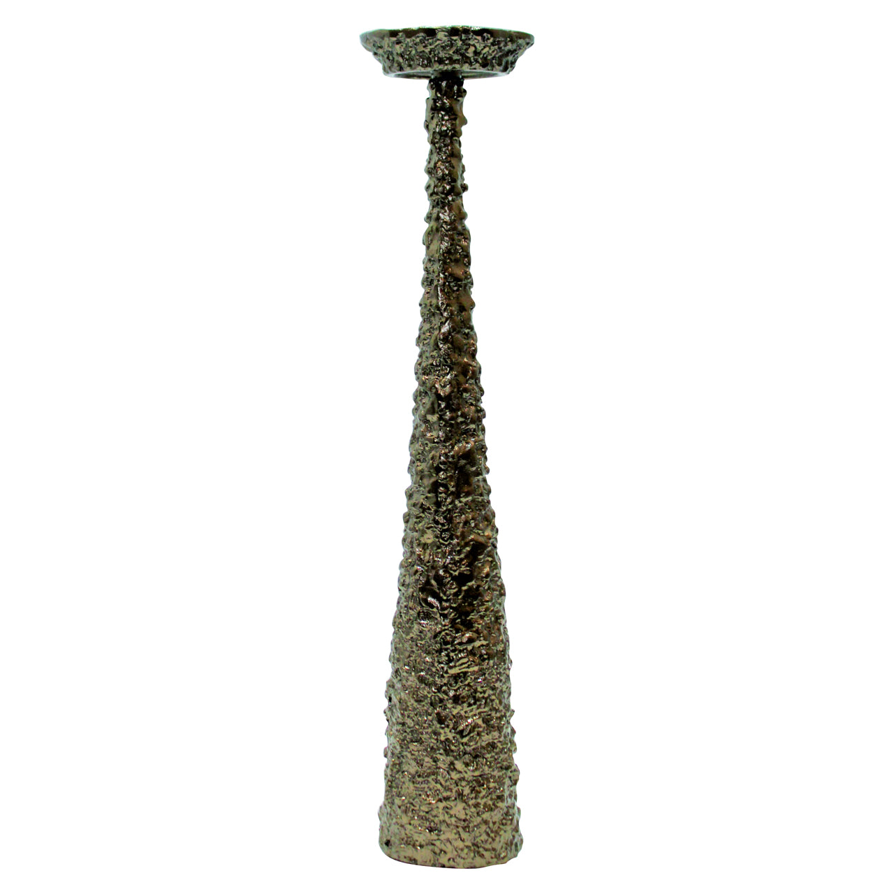Candle holder Moan brushed gold large