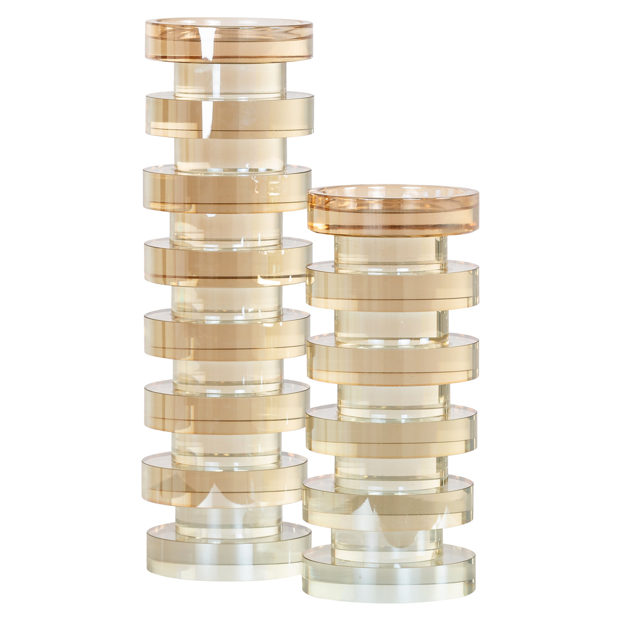 Candle holder Cira amber large