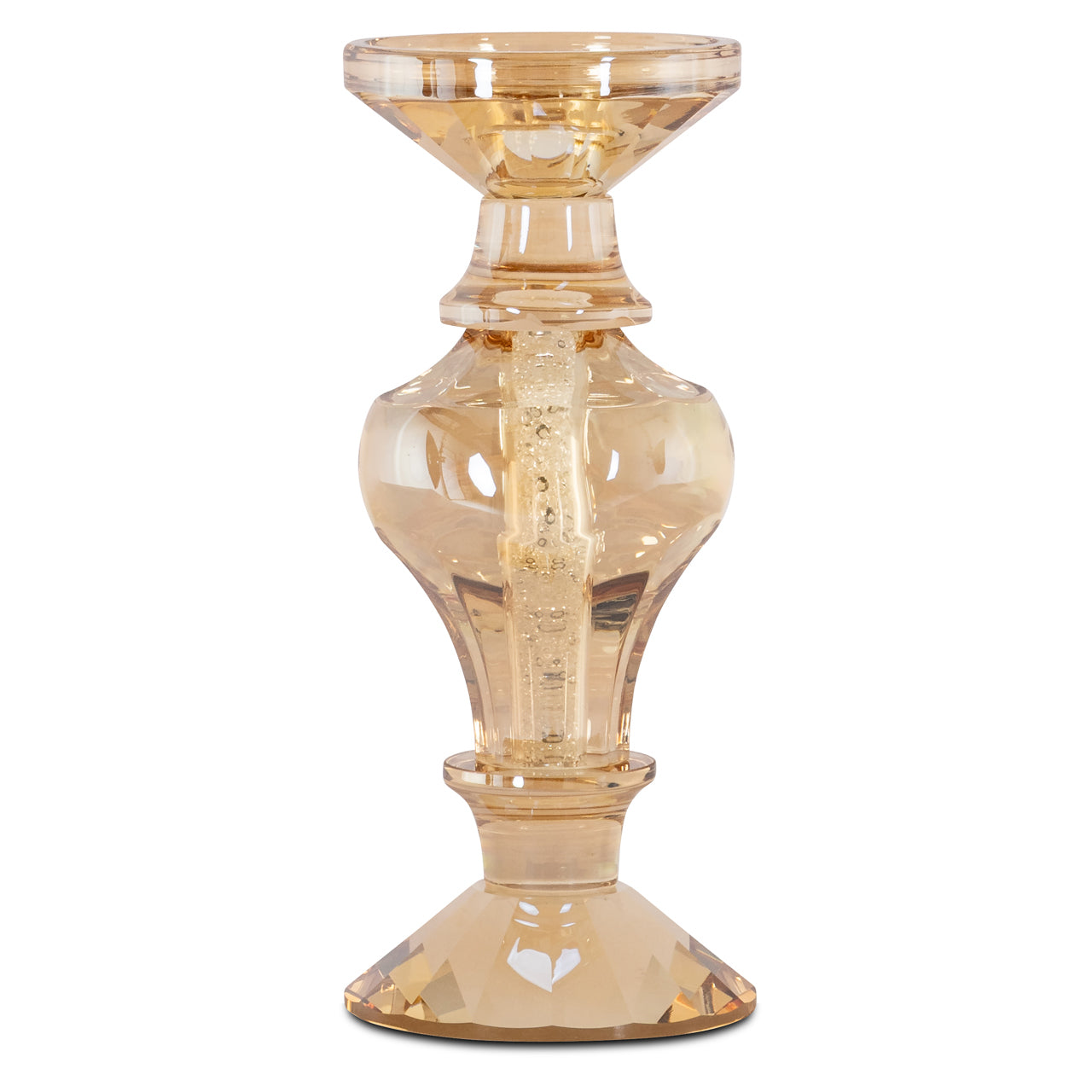 Candle holder Dilan amber small