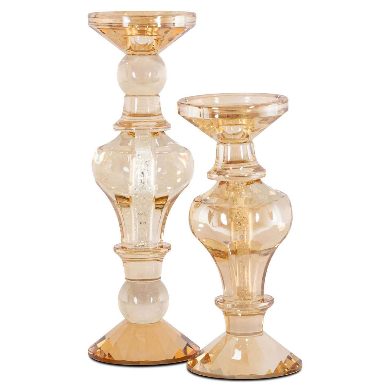 Candle holder Dilan amber small