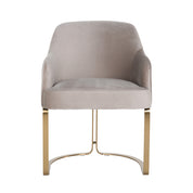 Dining chair Hadley khaki velvet fire retardant