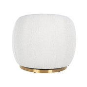 Swivel lounge chair Jago white bouclé / brushed gold (Copenhagen 900 Bouclé White)