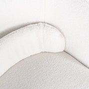 Swivel lounge chair Senna white furry (Himalaya 900 white furry)