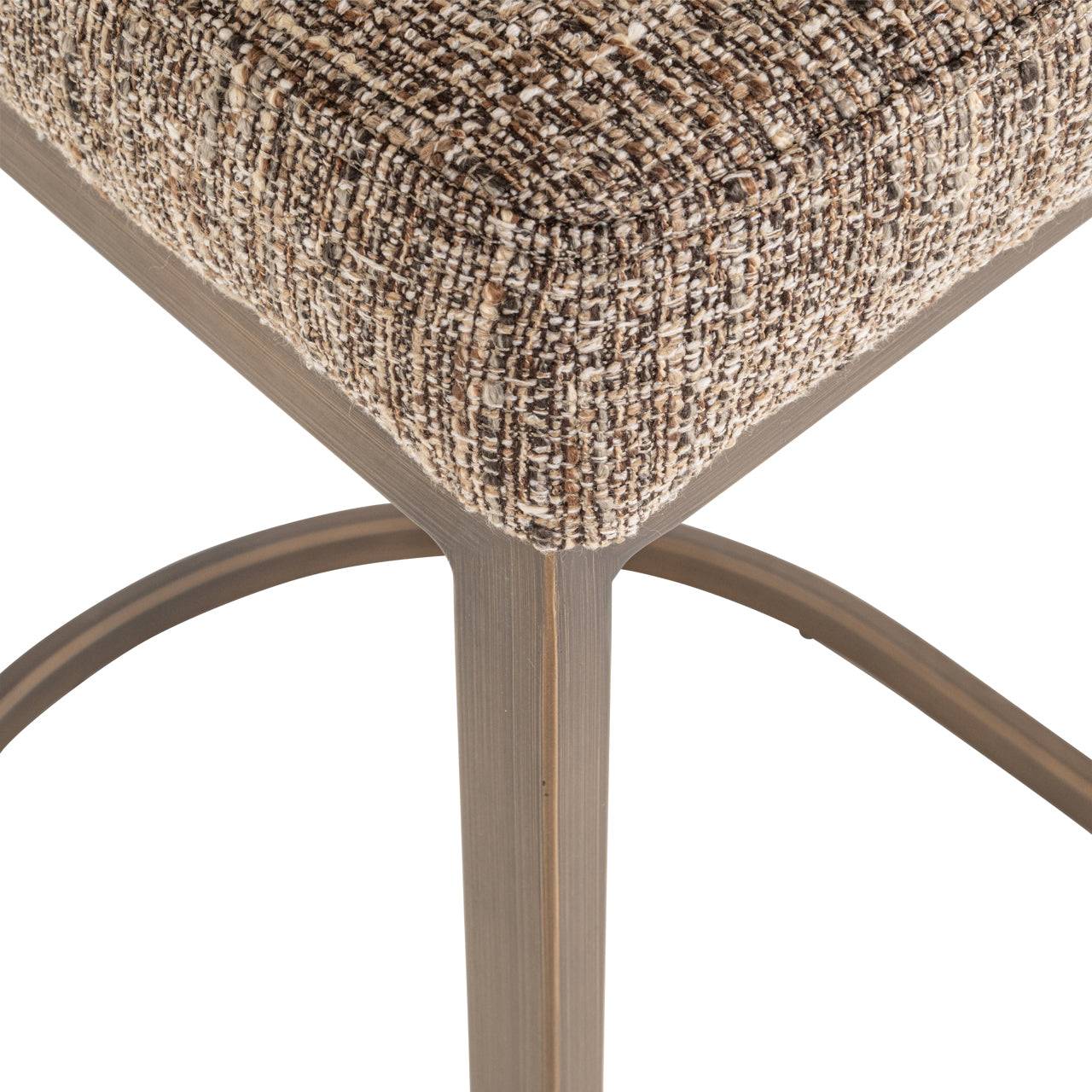 Bar stool Bolton brown tweed (Set of 2)