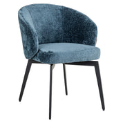 Silla Amphara de chenilla azul ignífuga (Bergen 601 chenilla azul)