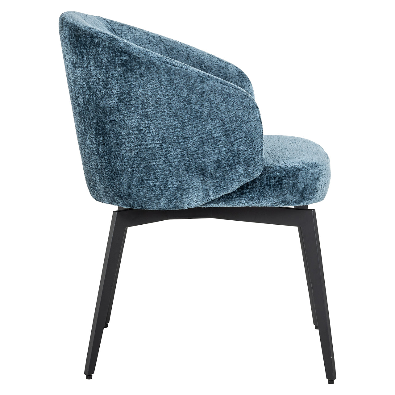 Silla Amphara de chenilla azul ignífuga (Bergen 601 chenilla azul)