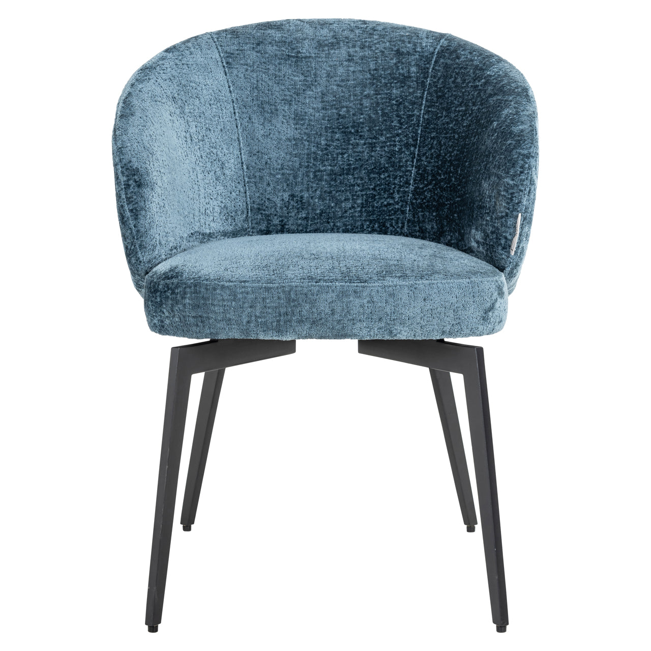 Dining chair Amphara blue chenille fire retardant