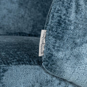Dining chair Amphara blue chenille fire retardant
