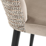 Bar stool Tabitha trendy nature fire retardant