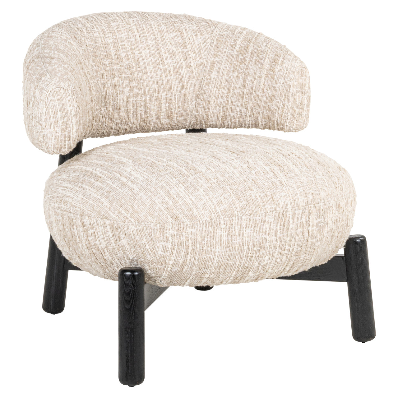 Lounge chair Ornella beige angora