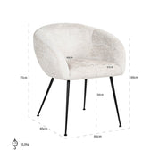 Chair Ruby cream fusion (Fusion cream 02)