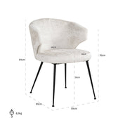Silla Xandra crema fusión (Fusion cream 02)