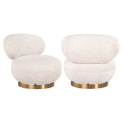 Lounge chair Jace lovely cream swivel