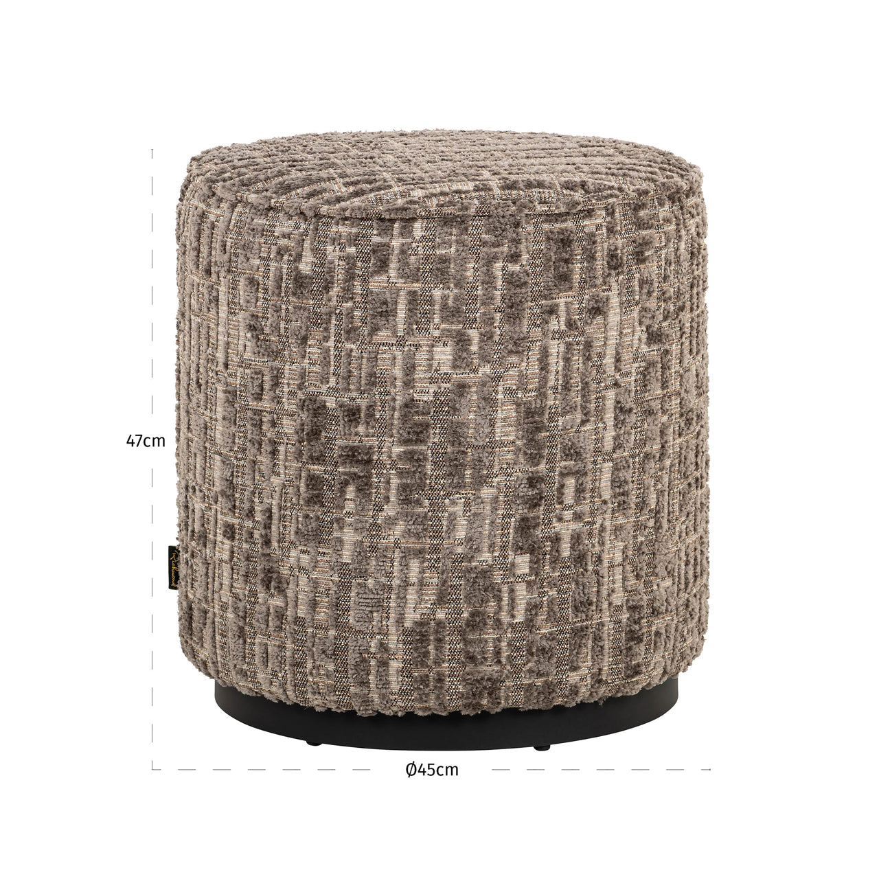 Pouffe & Footstool Lexie greige 45Ø