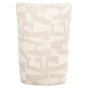 Dining chair Lorain beige graffic on wheels