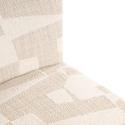 Dining chair Lorain beige graffic on wheels