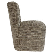 Dining chair Lorain greige on wheels