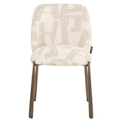 Dining chair Lana beige graffic (Set of 2)