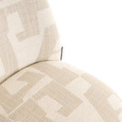 Dining chair Lana beige graffic (Set of 2)
