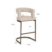 Bar stool Ellis biscotti