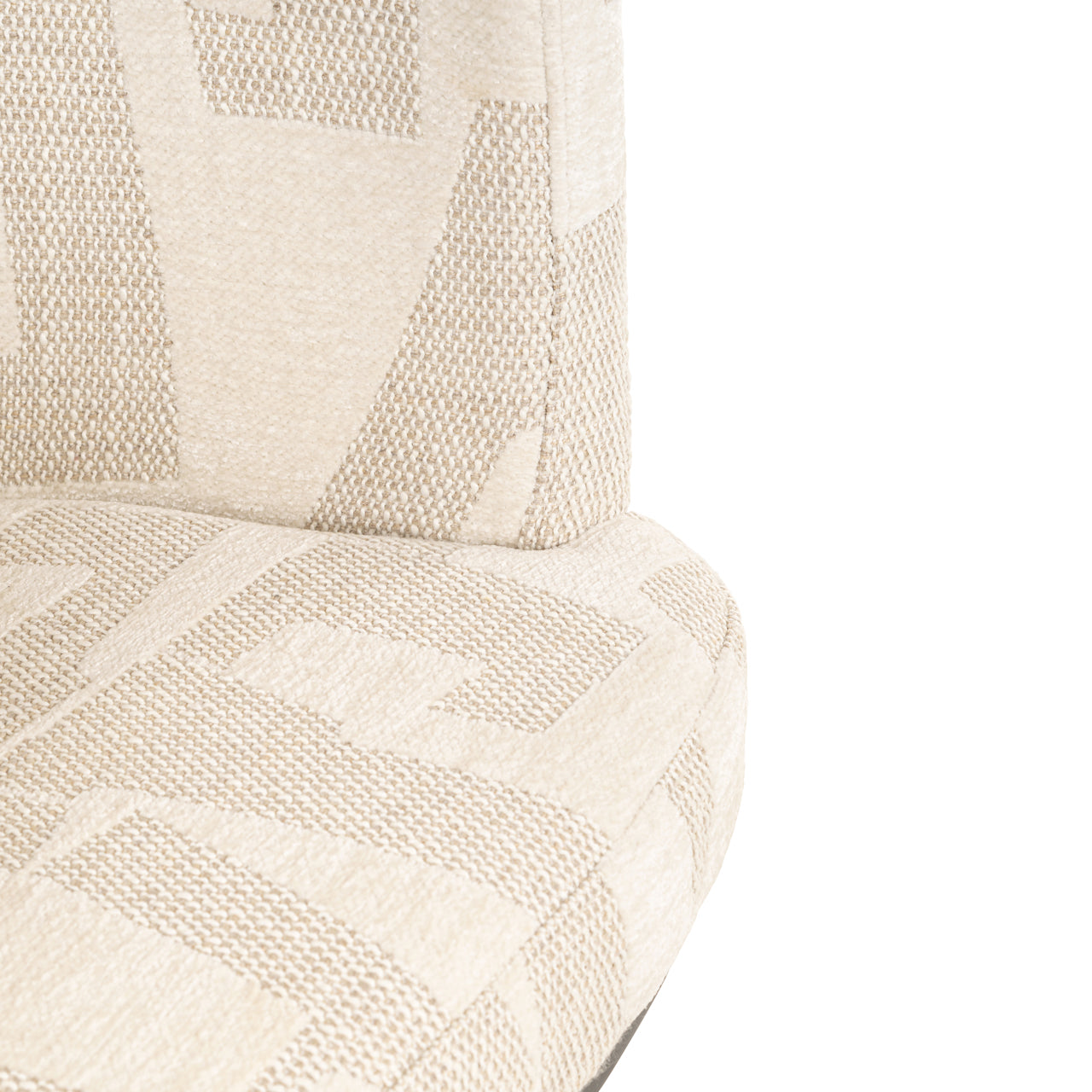 Bar stool Cheyenne beige graffic swivel