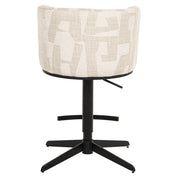 Bar stool Cheyenne beige graffic swivel