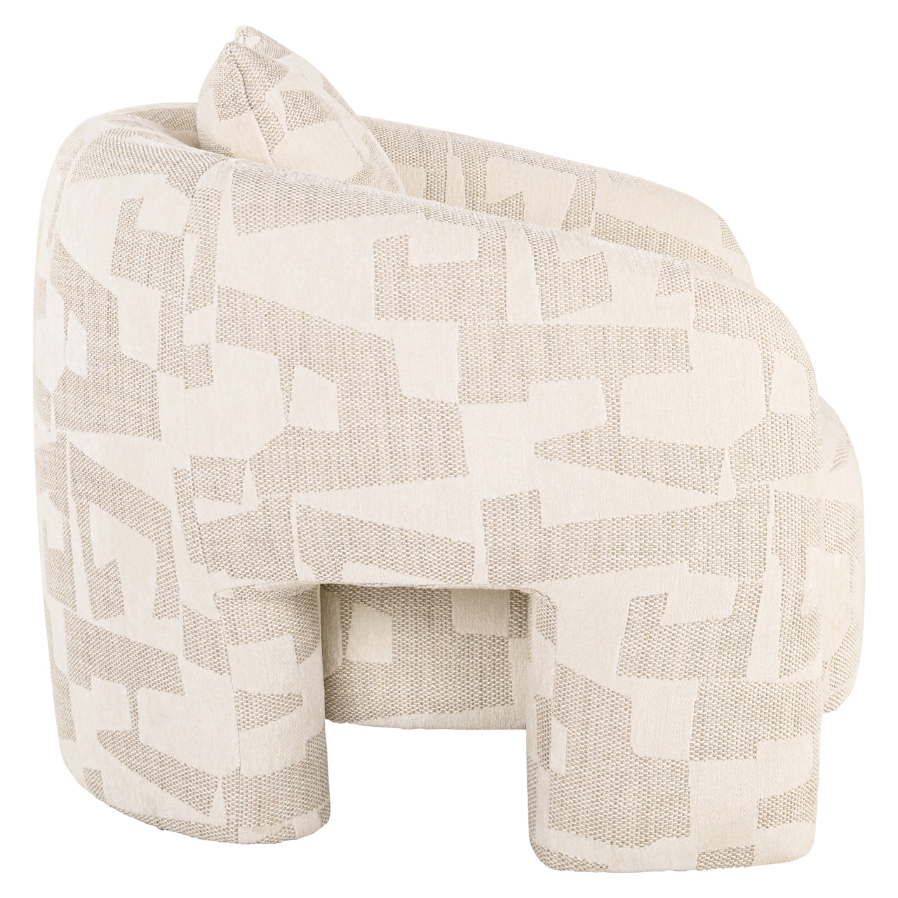 Lounge chair Tuscany beige graffic