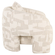 Lounge chair Tuscany beige graffic