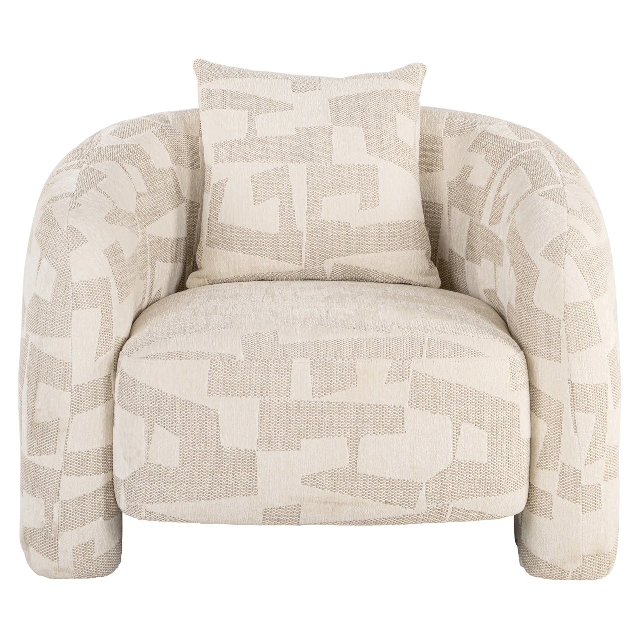 Lounge chair Tuscany beige graffic