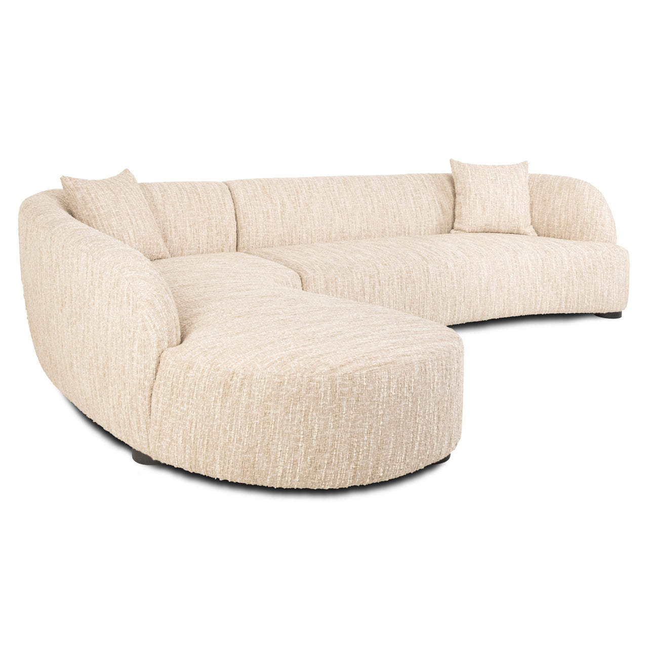Sofa Pandora beige angora lounge left