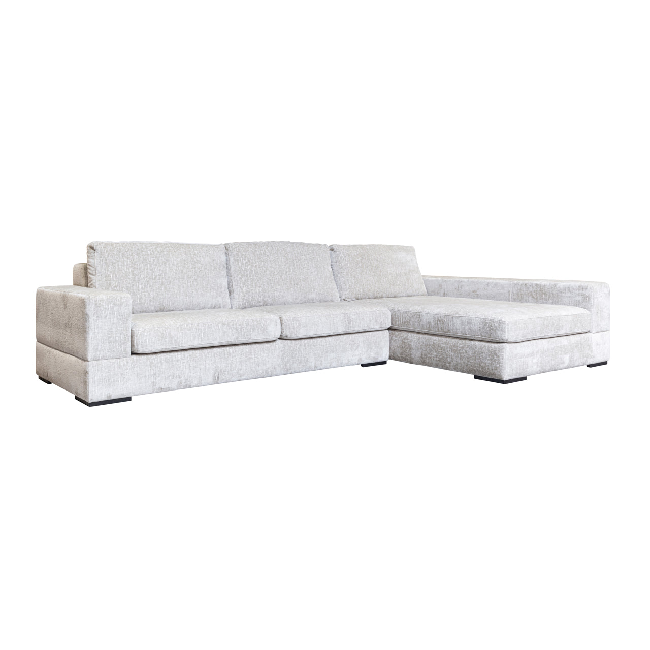 Sofa Pasha pearl island 3-seater + lounge right fully upholstered