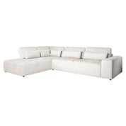 Sofa Lund cream fusion 3-seater + ottoman left