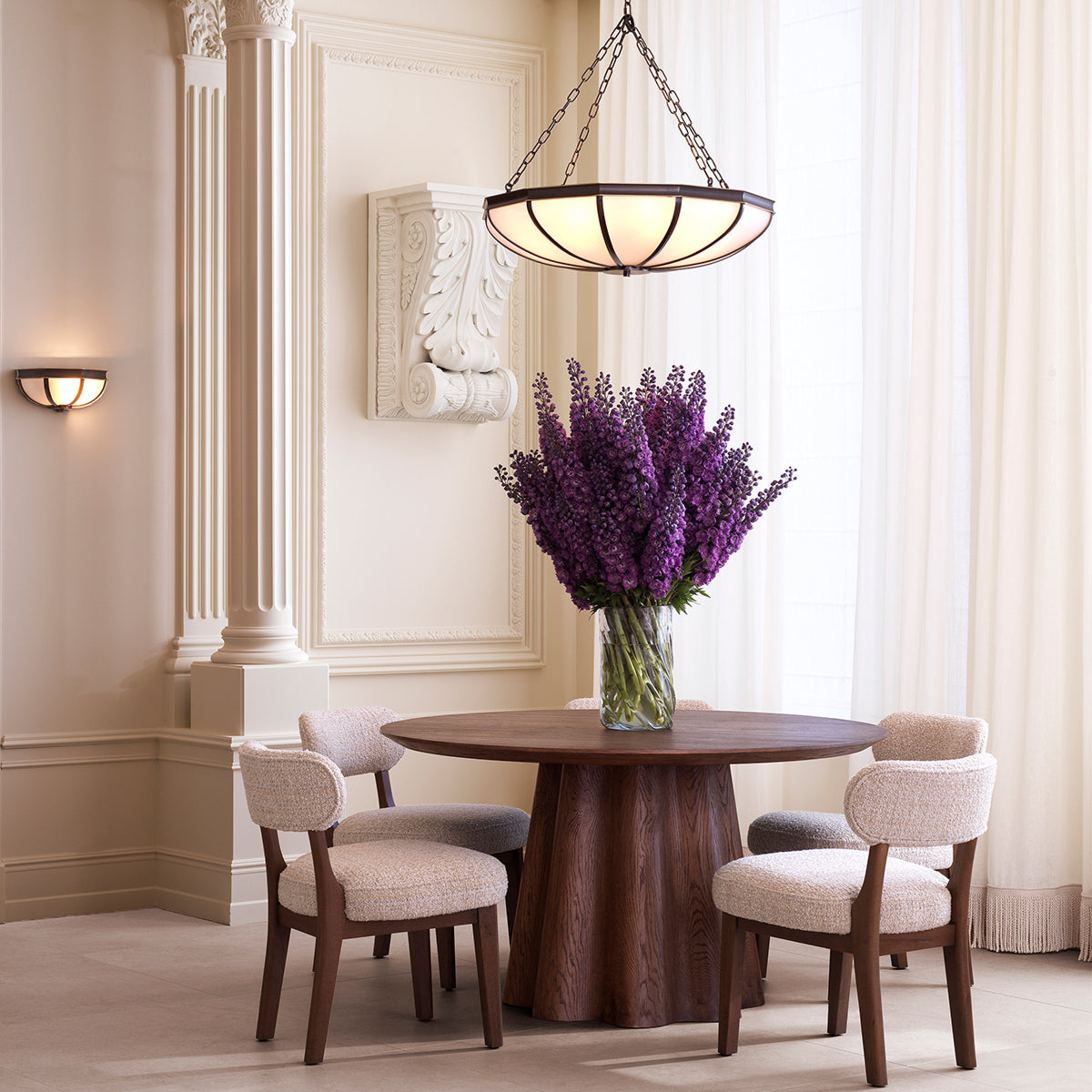 Dining Table Papyrus dark brown oak veneer