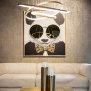 Wall art Panda black/gold
