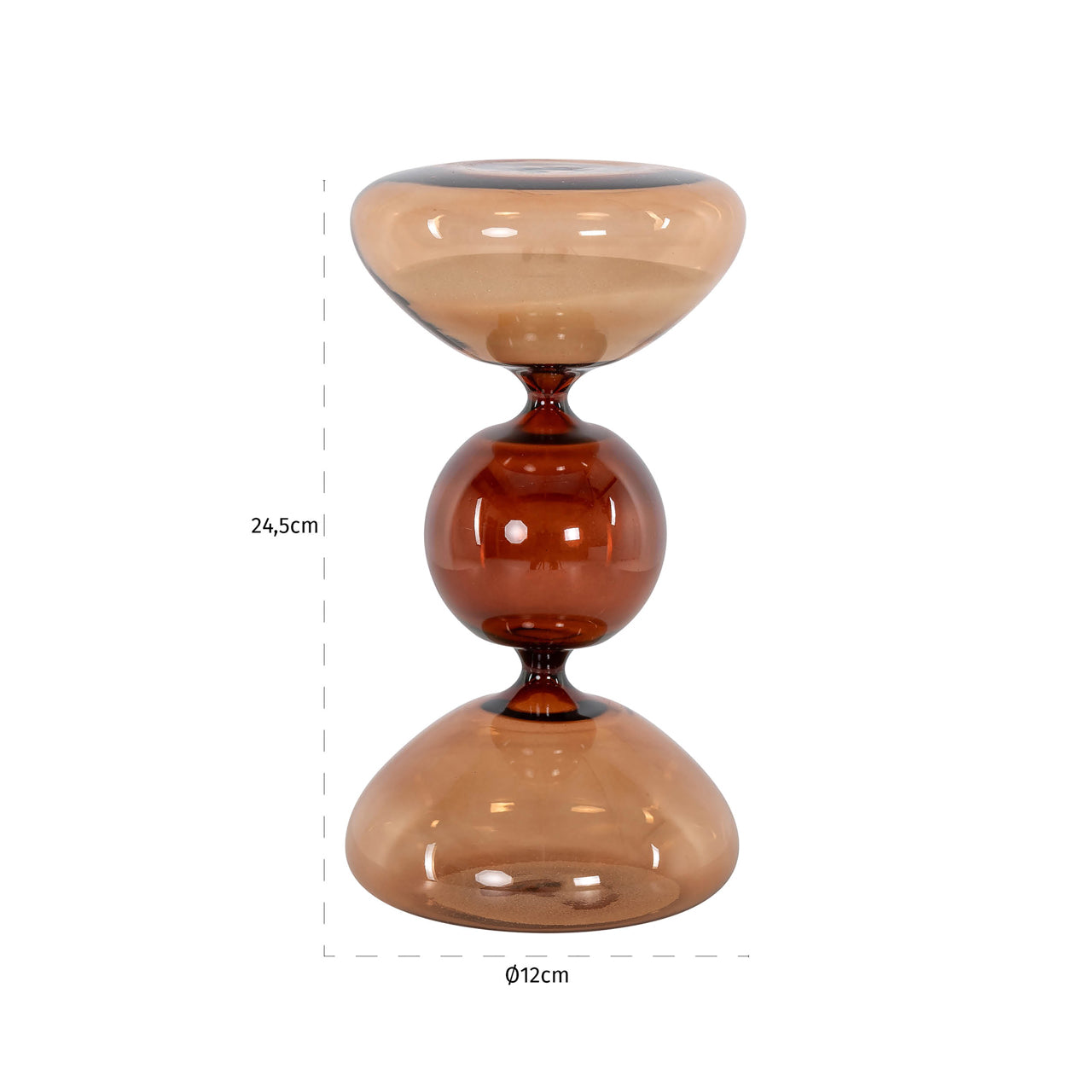 Decorative object Elba brown hourglass small
