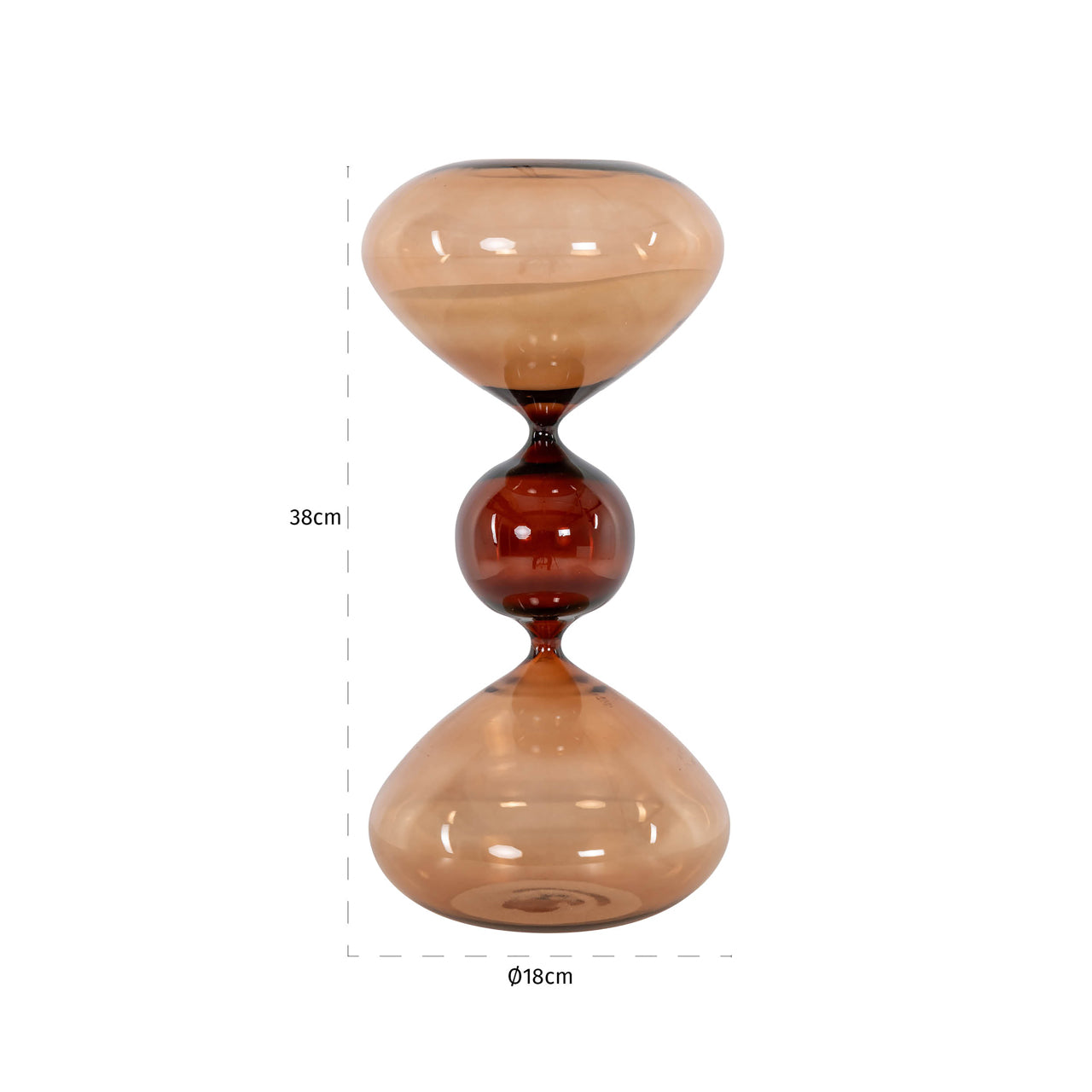 Decorative object Elba brown hourglass large