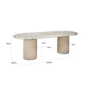 Mesa de comedor Coronel 240 (Beige)