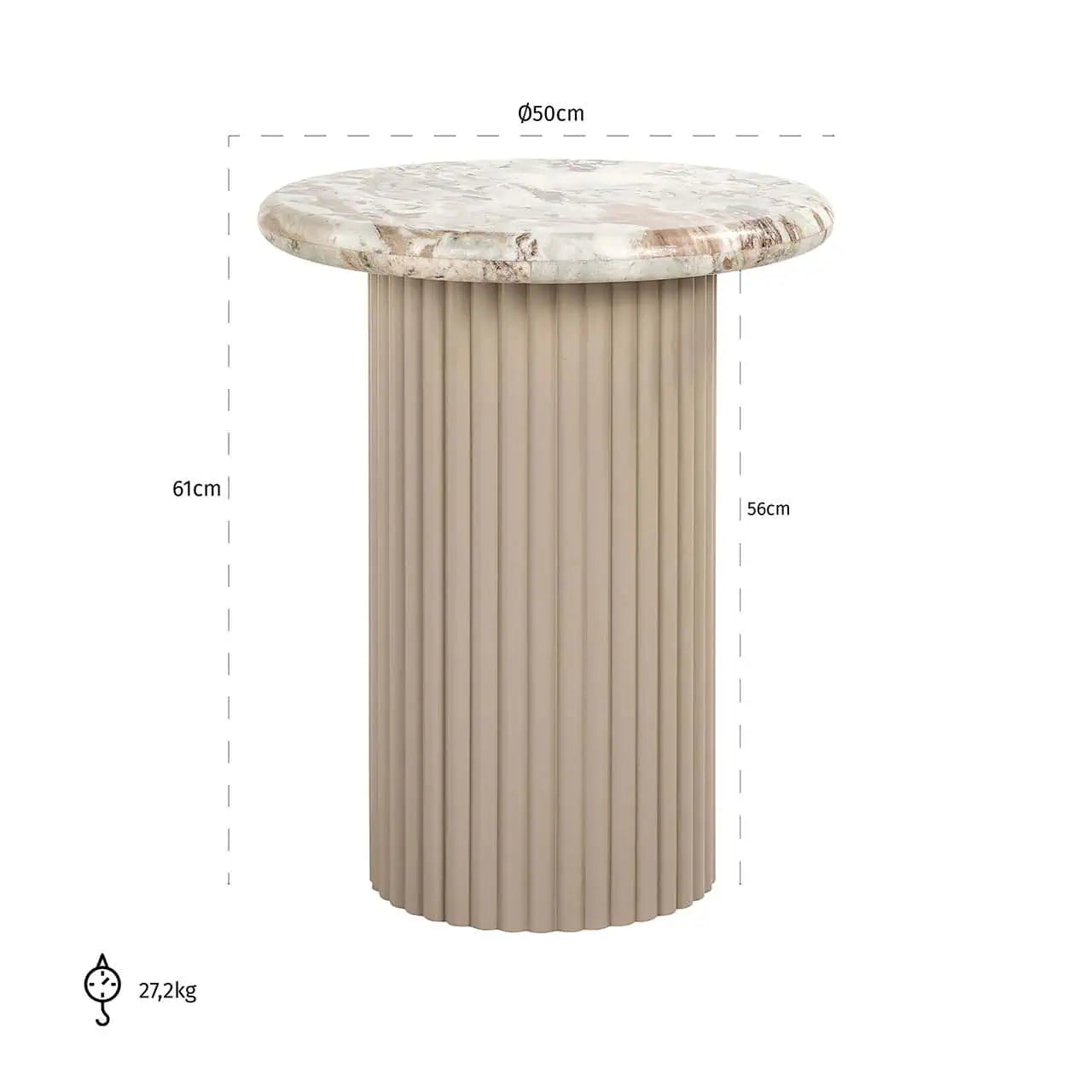 Mesa auxiliar Coronel (Beige)