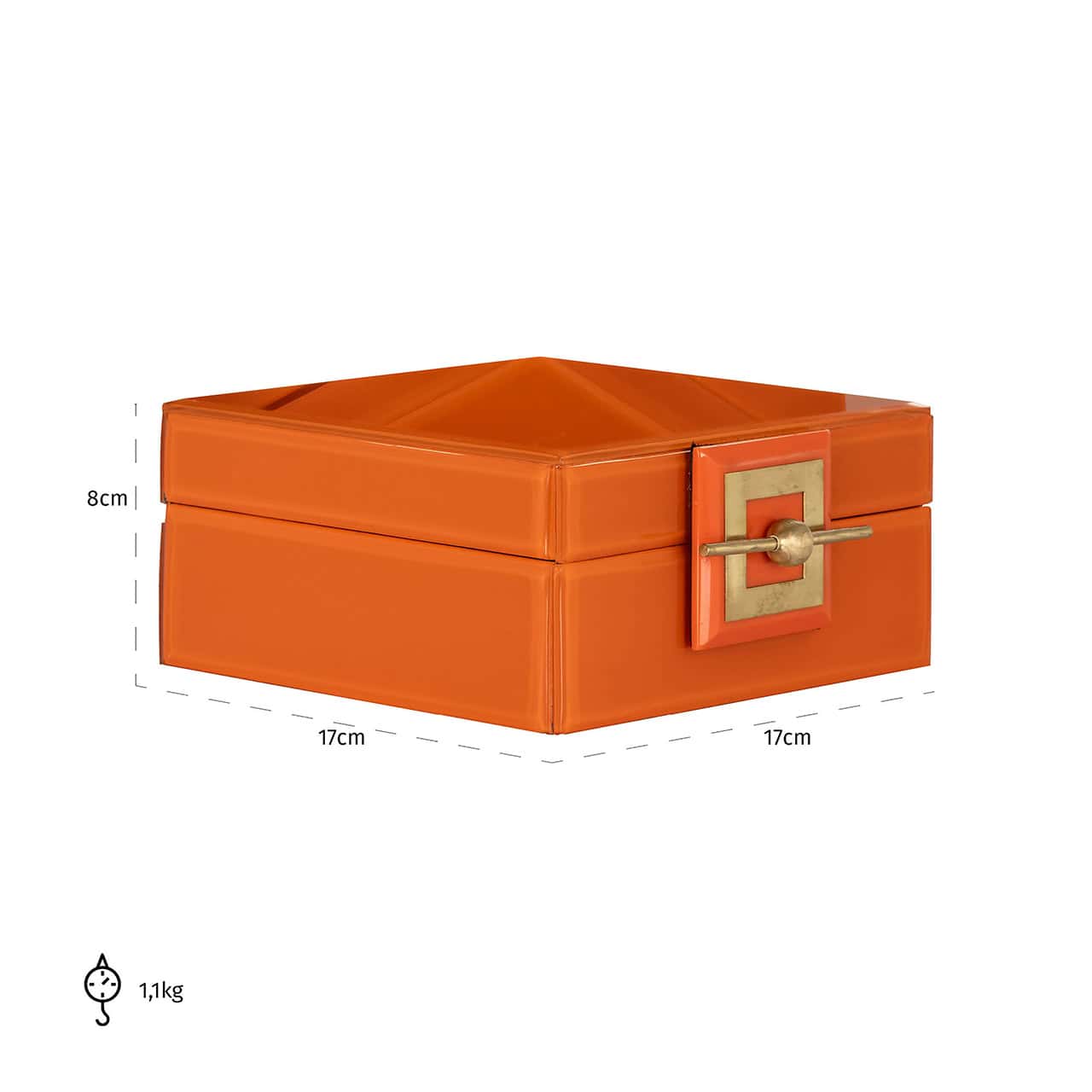 Caja de almacenamiento Bodine naranja pequeña