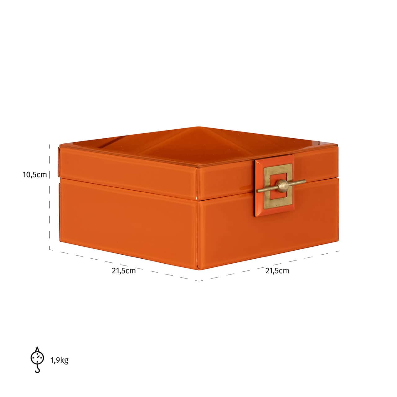 Caja de almacenamiento Bodine naranja grande