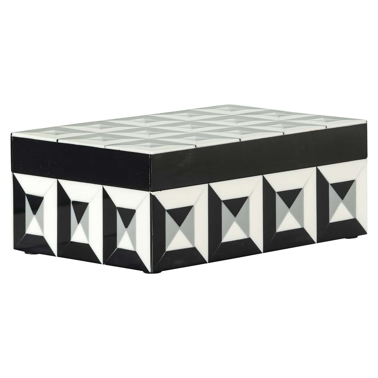Caja de almacenamiento Licia (Negro/blanco)