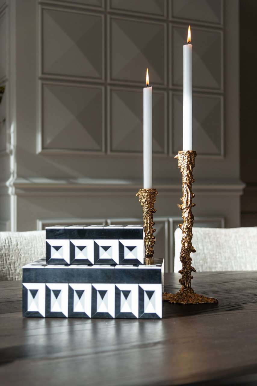 Caja de almacenamiento Licia (Negro/blanco)