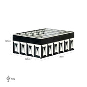 Caja de almacenamiento Licia Grande (Negro/Blanco)