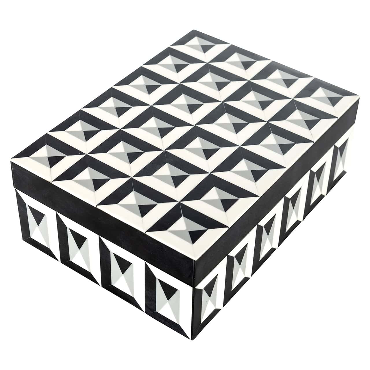 Caja de almacenamiento Licia Grande (Negro/Blanco)