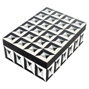 Caja de almacenamiento Licia Grande (Negro/Blanco)
