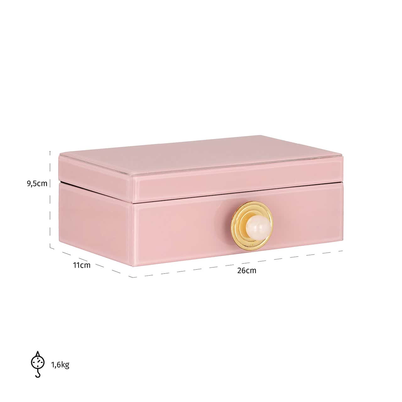 Caja de almacenamiento Jamila grande (rosa)