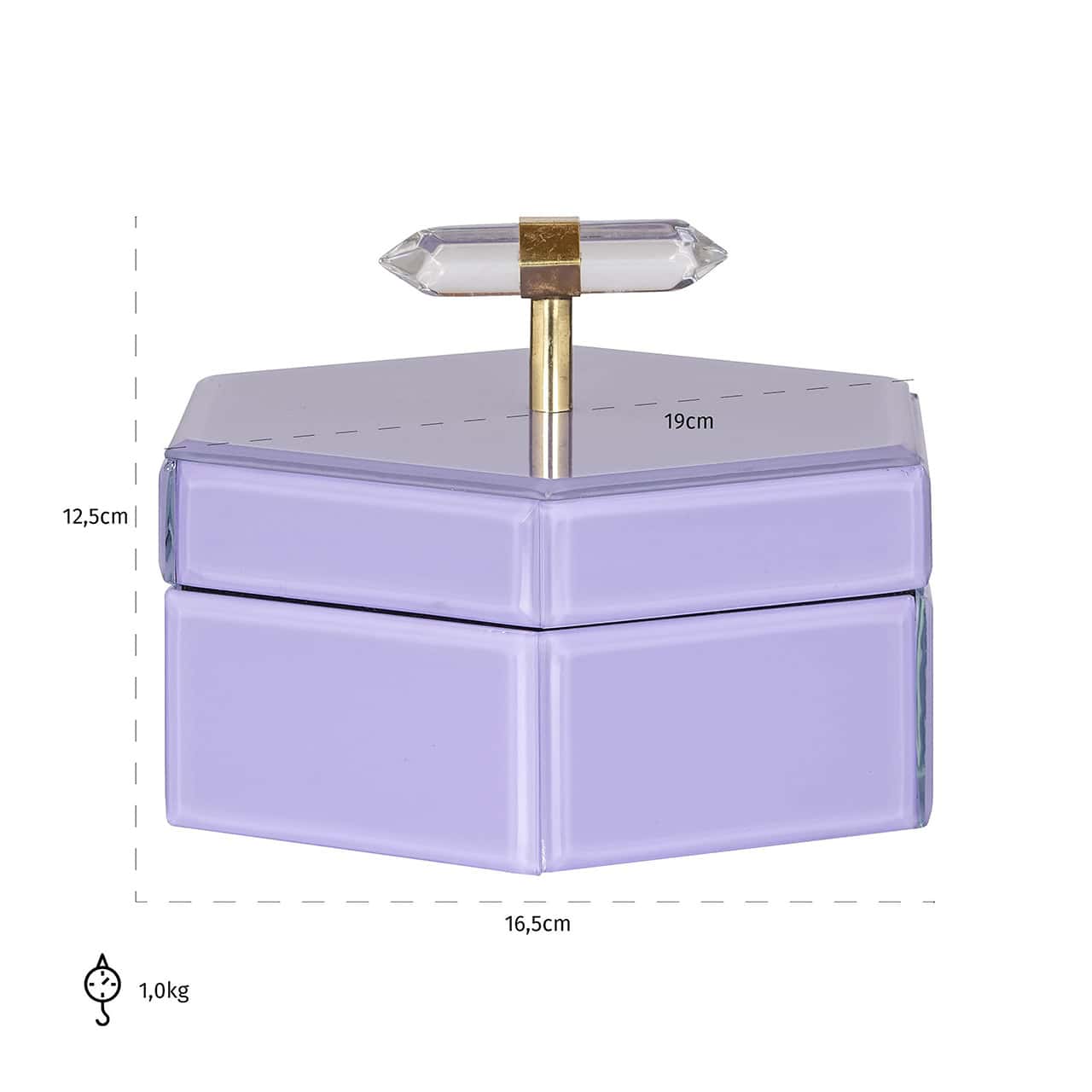 Caja de almacenamiento Jutta pequeña (Morado)